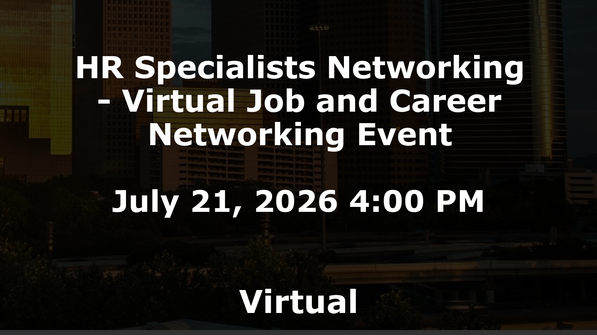 HR Specialists Networking - Virtual Job and Career Networking Event event image